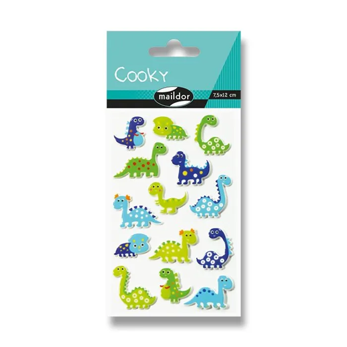 Główne zdjęcie produktu Samolepky Maildor 3D Cooky Dinosauři