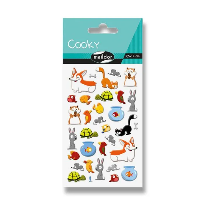 Główne zdjęcie produktu Samolepky Maildor 3D Cooky Domácí zvířátka