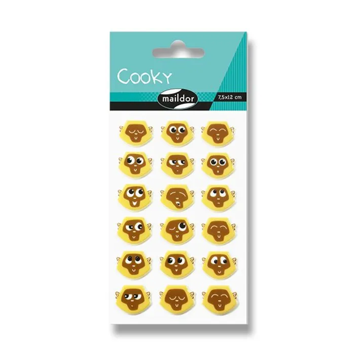Główne zdjęcie produktu Samolepky Maildor 3D Cooky Emotikony opice