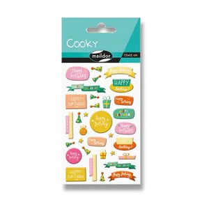 Maildor 3D Cookies Naklejki z okazji urodzin