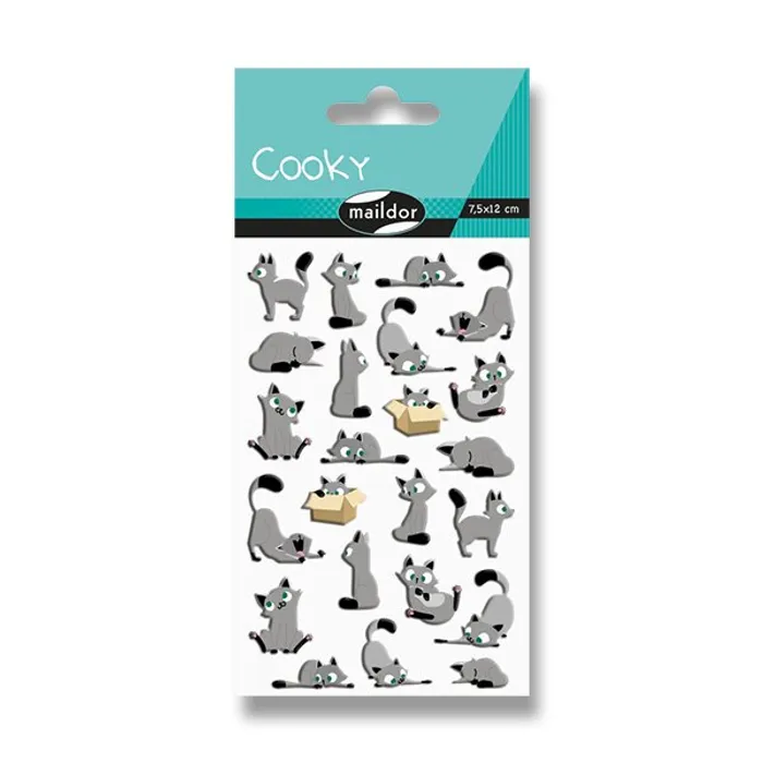 Główne zdjęcie produktu Samolepky Maildor 3D Cooky Kočky