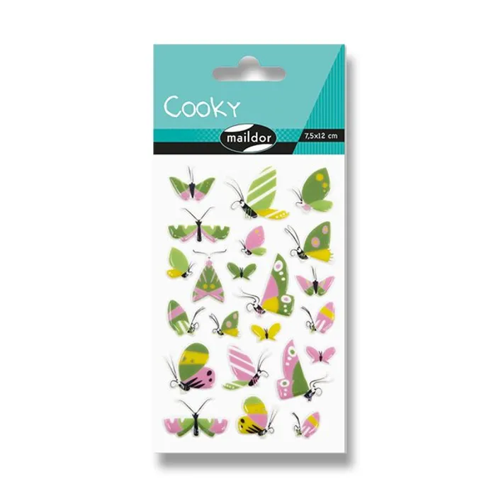 Główne zdjęcie produktu Samolepky Maildor 3D Cooky Motýlci