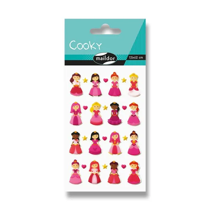 Główne zdjęcie produktu Samolepky Maildor 3D Cooky Princezny