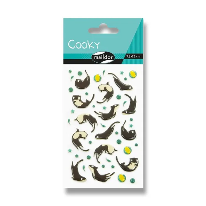 Główne zdjęcie produktu Samolepky Maildor 3D Cooky Vydry