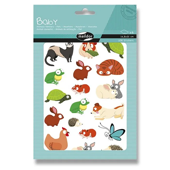 Główne zdjęcie produktu Samolepky Maildor Baby Domácí zvířátka