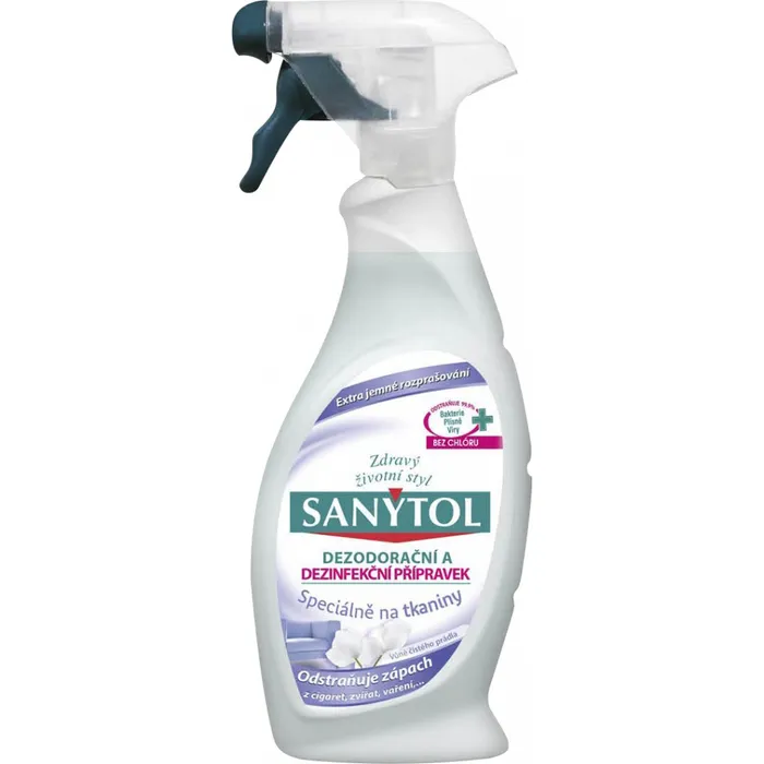 Główne zdjęcie produktu Sanytol Dezodorační a dezinfekční přípravek speciálně na tkaniny rozprašovač 500 ml