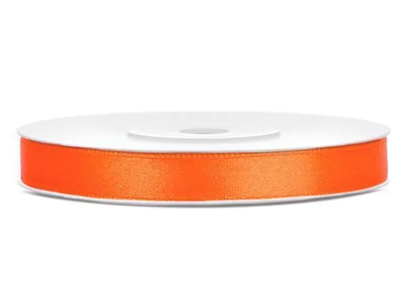 Główne zdjęcie produktu Saténová stuha, oranžová, 6 mm x 25 m