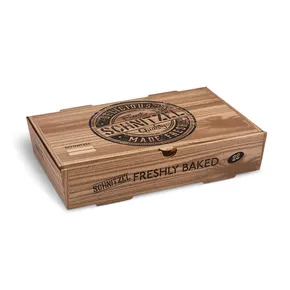 Sznycel box (z tektury falistej) kraft z nadrukiem 280 x 170 x 60 mm [100 szt]