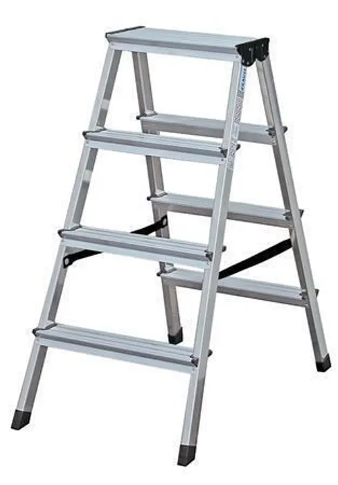 Główne zdjęcie produktu Schůdky "Dopplo", 2x5 schůdků, s platformou, skládací, hliník, KRAUSE