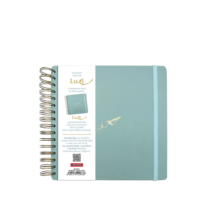 Główne zdjęcie produktu Scrapbook Luxi - 210x210 - lamino - ledově modrá