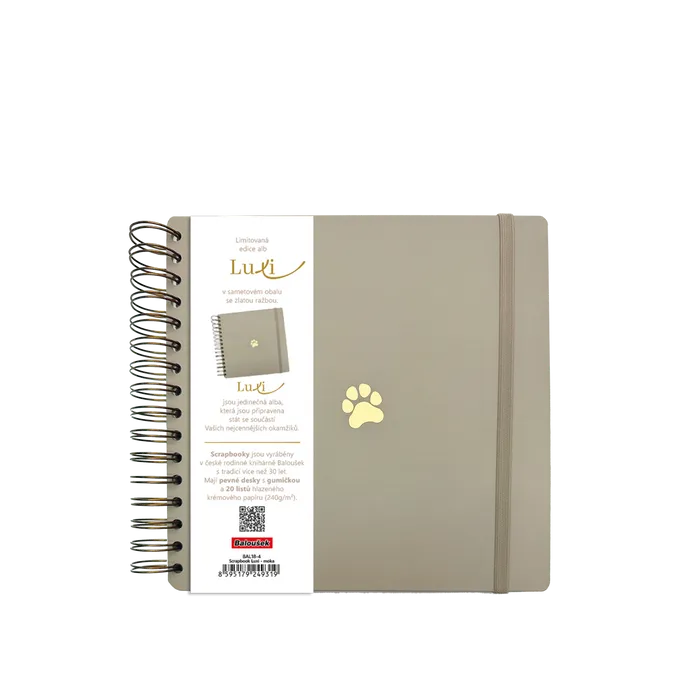 Główne zdjęcie produktu Scrapbook Luxi - 210x210 - lamino - moka