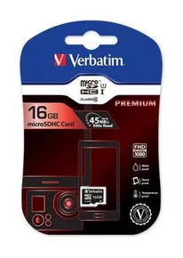 SecureDigital SDHC 16GB micro paměťová karta , Class 10, Verbatim