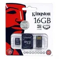 SecureDigital SDHC 16GB micro paměťová karta s adaptérem, Class 4, Kingston