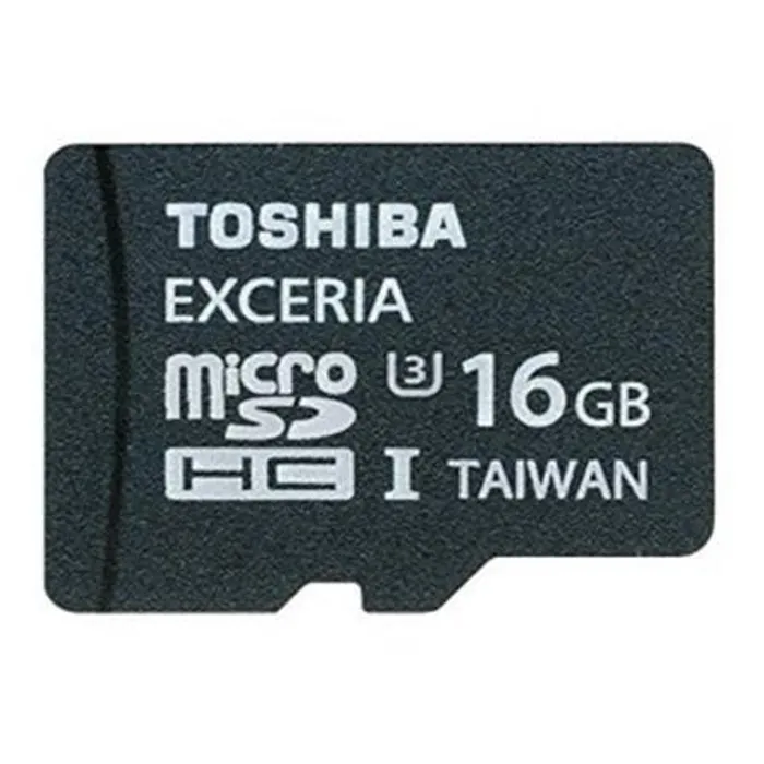 Główne zdjęcie produktu SecureDigital SDHC "Exceria" 16GB mikro paměťová karta, UHS 3, s adaptérem, TOSHIBA