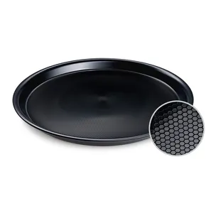 Taca serwingowa (PS) Gastro okrągła czarna średnica 37 x 3 cm [1 szt.]