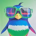 Następne zdjęcie produktu Zeszyt "Animal", A4, w kratkę z marginesami, 40+2 kartki, pingwin, MITAMA 62744-90119