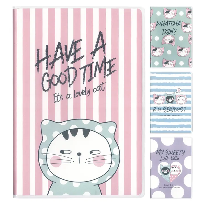 Główne zdjęcie produktu Sešit linkovaný A5 / 72 listový M&G s PVC obalem So Many Cats Pastel (4 designy)