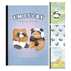 Zeszyt w kratkę M&G A5 /40 kartek Panda i Niedźwiedź (4 wzory)