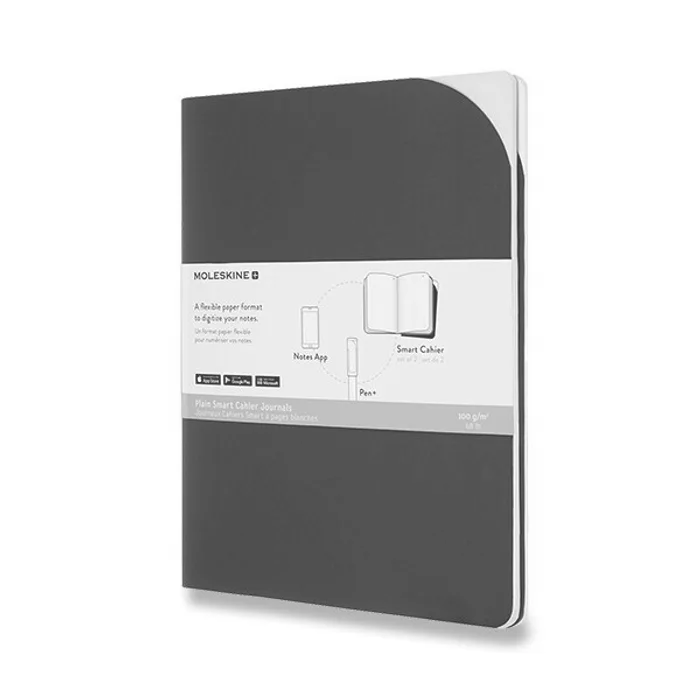Główne zdjęcie produktu Sešity Moleskine Smart - měkké desky XL, čisté, 2 ks, černé