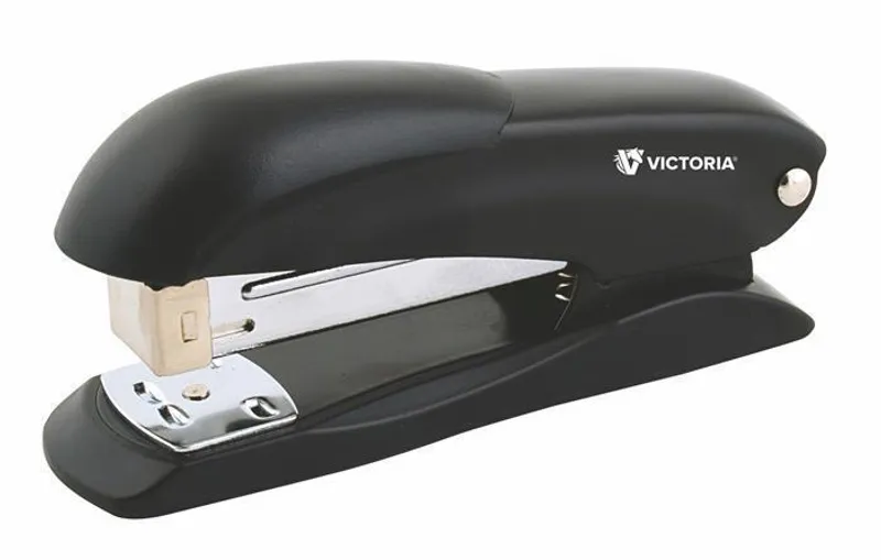 Główne zdjęcie produktu Sešívačka "Half-Strip", černá, 24/6, na 25 listů, VICTORIA