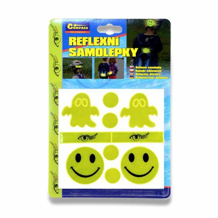 Główne zdjęcie produktu Set reflexních samolepek žluté, 10 ks