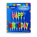 Następne zdjęcie produktu Zestaw świeczek na patyczkach "HAPPY BIRTHDAY" 65 mm [1 zestaw]