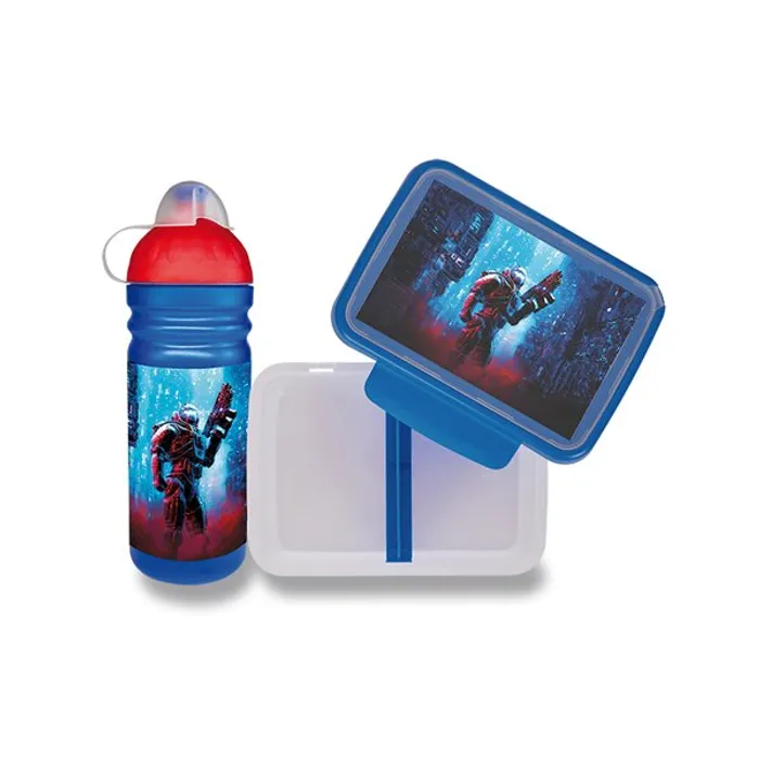 Główne zdjęcie produktu Set Zdravá lahev 0,7 l a Zdravá sváča Cyberpunk