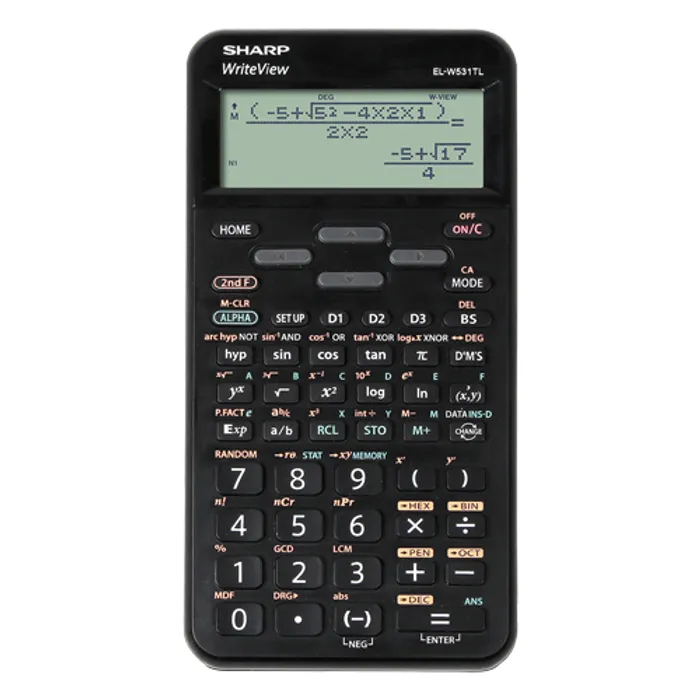 Główne zdjęcie produktu Sharp Kalkulačka EL-W531TL, černá, vědecká, bodový displej, plastový kryt