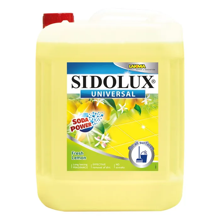 Główne zdjęcie produktu Sidolux Universal Soda Svěží citron mycí prostředek na všechny omyvatelné podlahy 5 l
