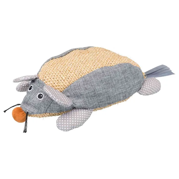 Główne zdjęcie produktu Sisalová myš, sisal/látka 30 cm přírodní/šedá