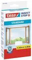 Siatka na owady 55680, na okna, biała, 1,1 x 1,3 m, z rzepem, TESA