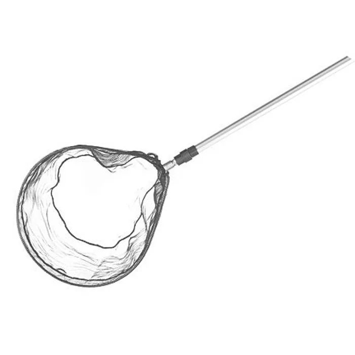 Główne zdjęcie produktu Síťka - podběrák teleskopická tyč, černá 41x36cm/1,25-1,94 m