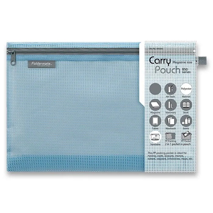 Główne zdjęcie produktu Síťovaná plastová obálka Foldermate Pop Gear A4, modrá