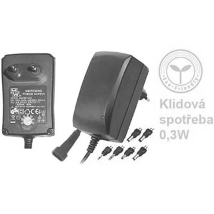 Główne zdjęcie produktu Síťový adaptér, 220V (el.síť), 3-12V, 2250mA, univerzální, spínaný