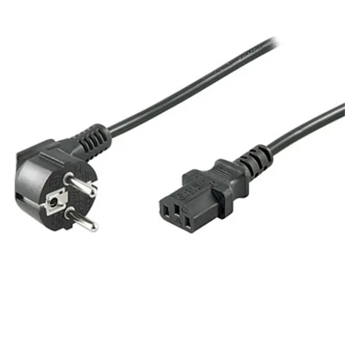 Główne zdjęcie produktu Síťový kabel 230V napájecí, CEE7 (vidlice)-C13, 1m, VDE approved, černý