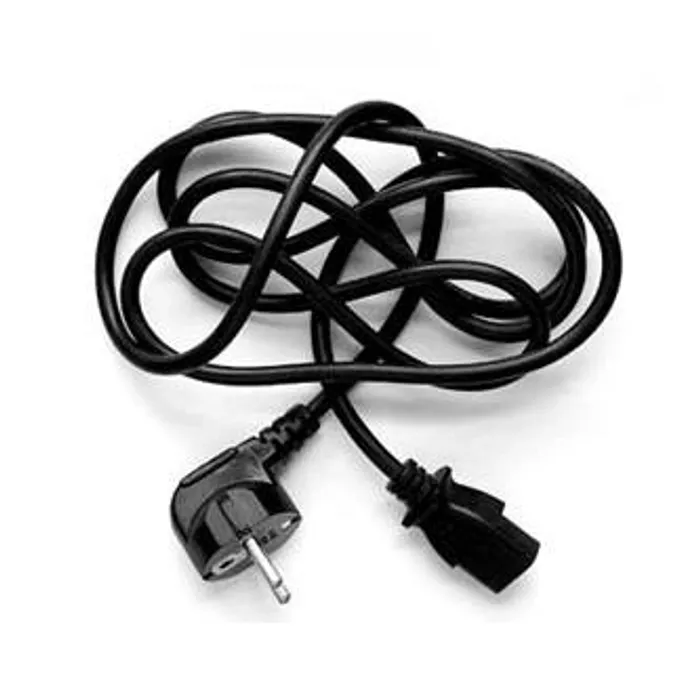 Główne zdjęcie produktu Síťový kabel 230V napájecí, CEE7 (vidlice)-C13, 3m, VDE approved, černý, Logo