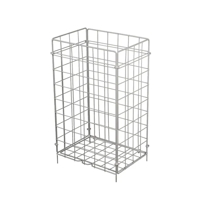 Główne zdjęcie produktu Skládací drátěný odpadkový koš bílý, 50 l [1 ks]