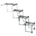 Następne zdjęcie produktu Schody składane 4 stopnie, aluminium/TPR, szer. 37cm, wys. do 70cm, max 160cm, nośność 75kg