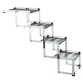 Następne zdjęcie produktu Schody składane 4 stopnie, aluminium/TPR, szer. 37cm, wys. do 70cm, max 160cm, nośność 75kg