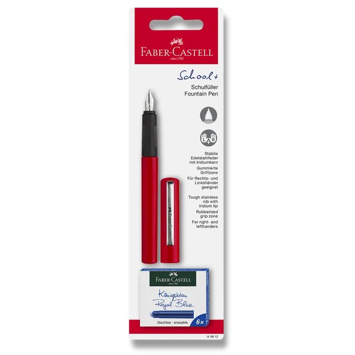 Główne zdjęcie produktu Školní bombičkové pero červená Faber Castell 149812