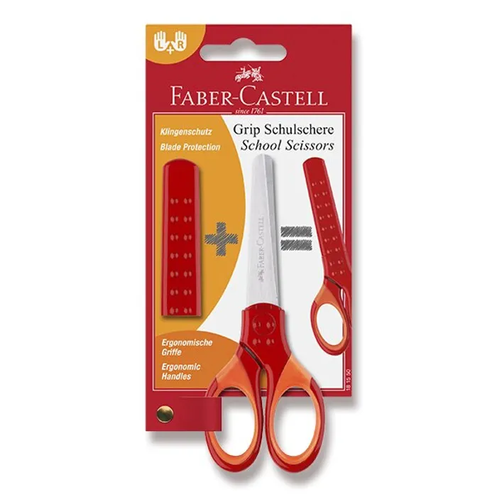 Główne zdjęcie produktu Školní nůžky Faber-Castell červené