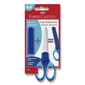 Nożyczki szkolne Faber-Castell w kolorze niebieskim
