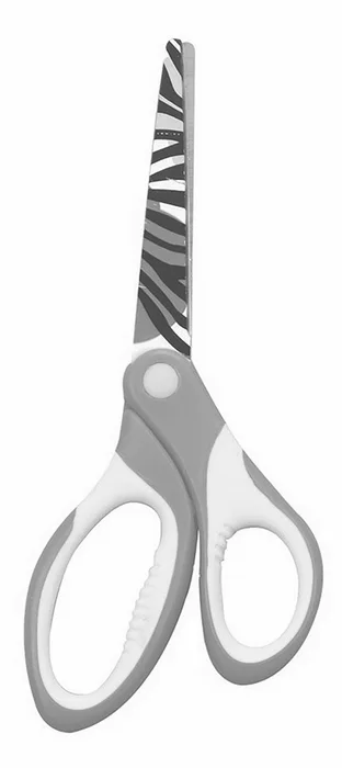Główne zdjęcie produktu Školní nůžky KEYROAD Tattoo, 18cm, Zebra