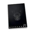 Notatnik szkolny Pigna Monocromo Black A5, w linie, mix motywów