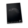 Notatnik szkolny Pigna Monocromo Black A5, w linie, mix motywów