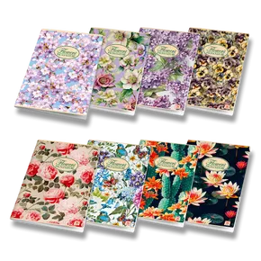 Notatnik szkolny Pigna Nature Flowers A4, w linie, 40 kartek, mix motywów
