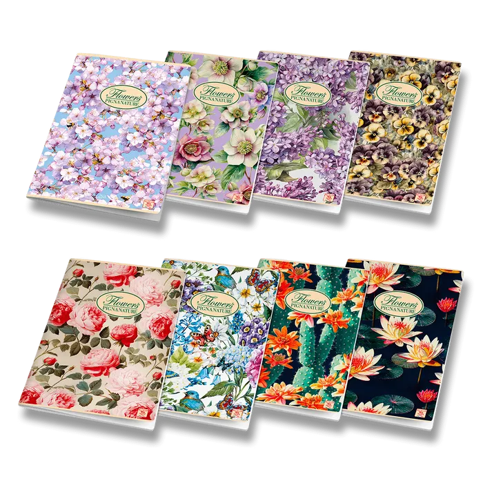 Główne zdjęcie produktu Školní sešit Pigna Nature Flowers A4, linkovaný, 40 listů, mix motivů
