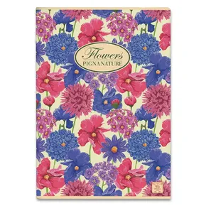 Notatnik szkolny Pigna Nature Flowers A5, w linie, 40 kartek, mix motywów