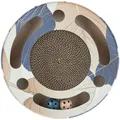 Bębenek do drapania z zabawkami 33 cm niebieski
