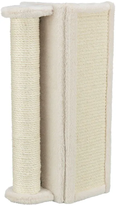 Główne zdjęcie produktu Škrabací rohová deska se sloupkem, 15 x 50 x 15 cm, béžová